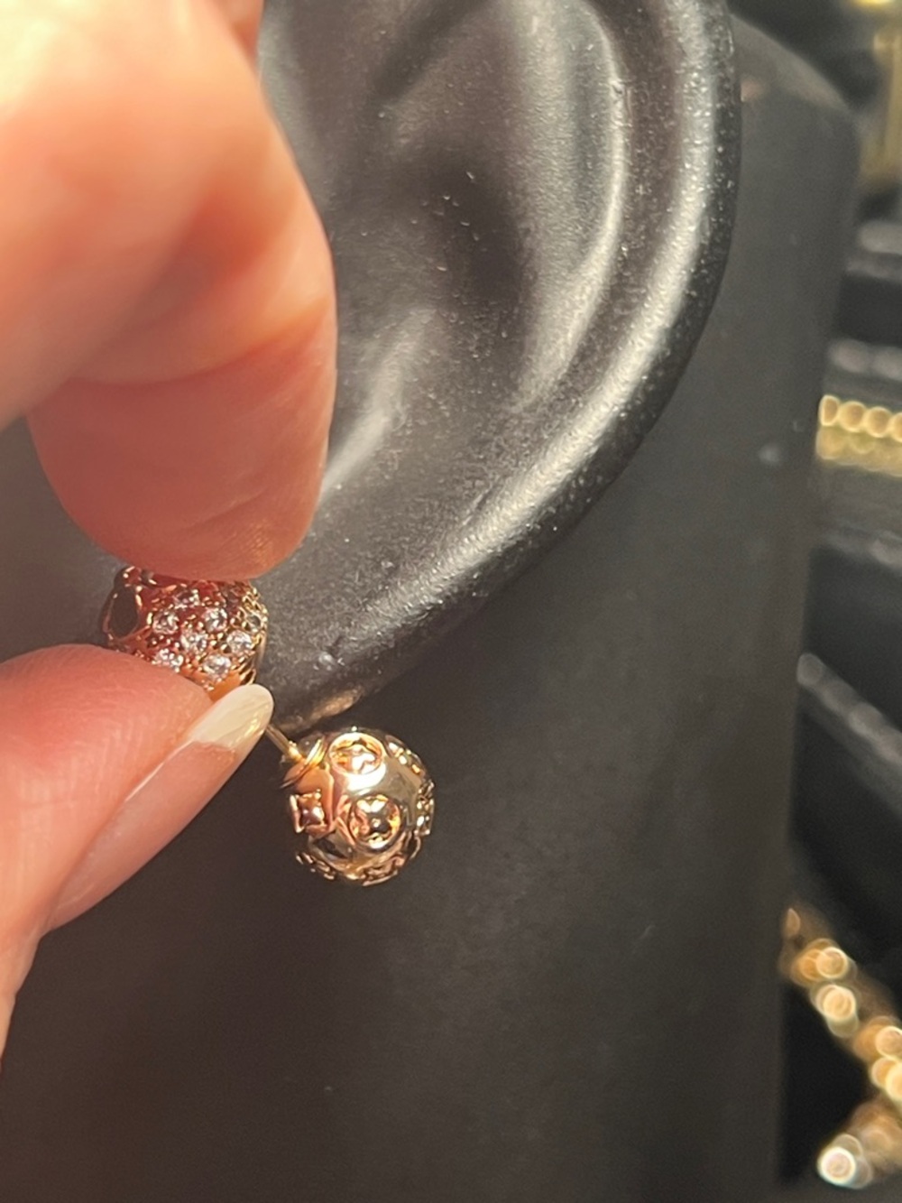 Luxury Rose Gold Pavé Charm Pendant - Designer Inspired